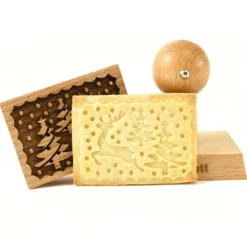 Cerf Dellier Tampon à biscuit bois Renne Hot