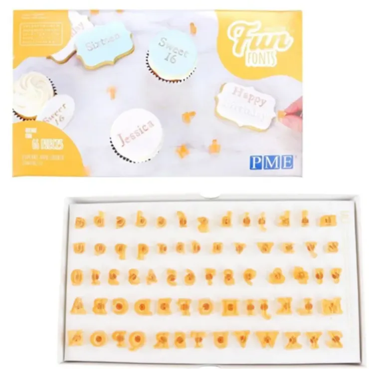 Cerf Dellier Tampons embosseurs alphabet Fun Fonts PME (x66)