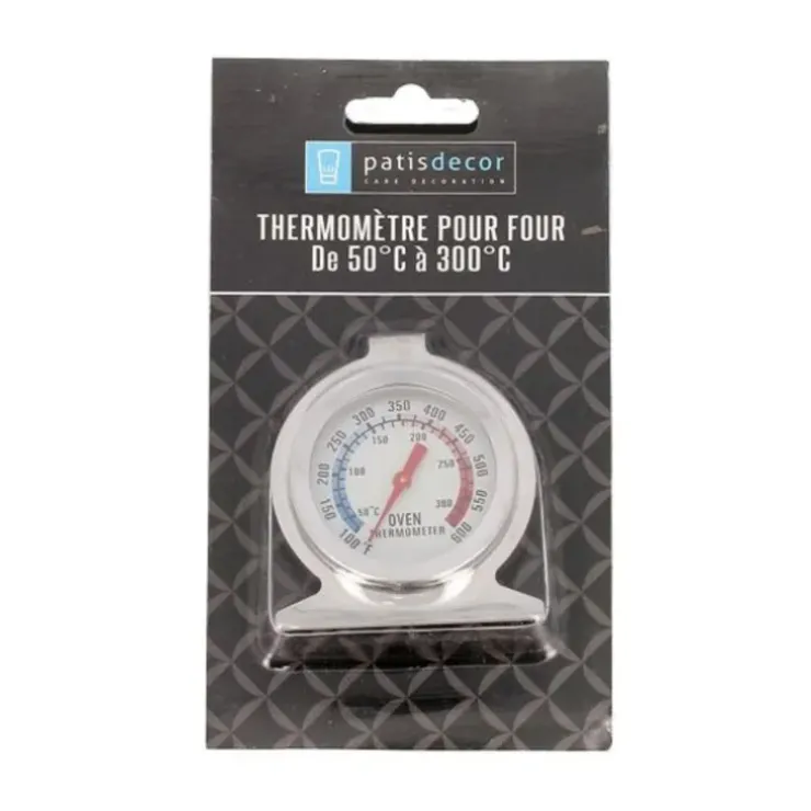 Cerf Dellier Thermomètre à four cadran inox +50+300°C New