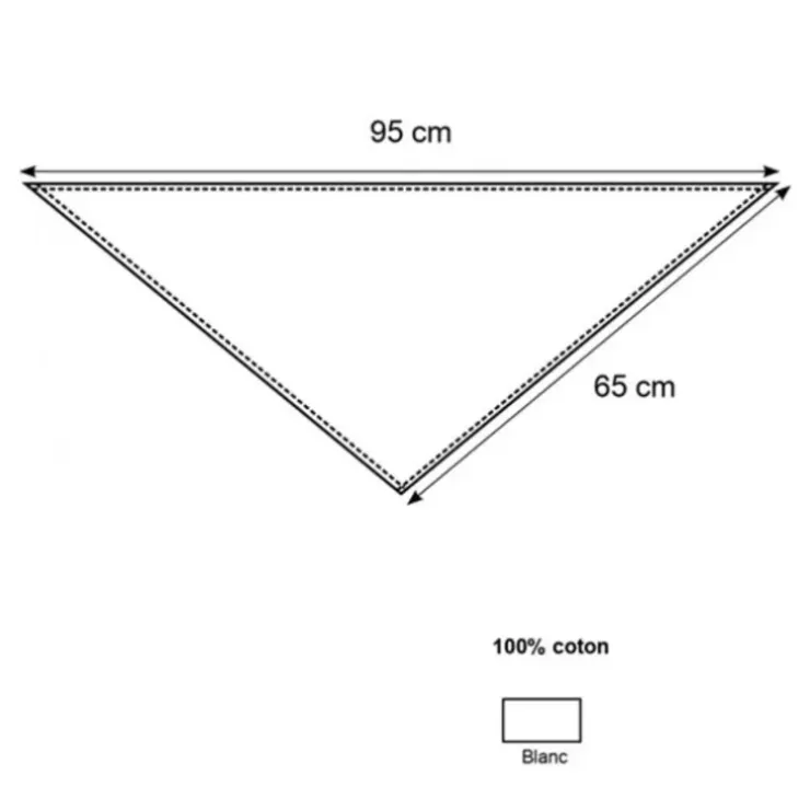 Cerf Dellier Tour de cou triangle blanc Outlet