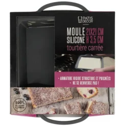 Cerf Dellier Tourtière en Silicone 21 x 21 cm Discount