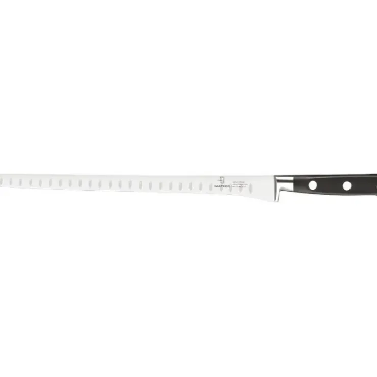 Cerf Dellier Tradition couteau jambon lame étroite forgé monobloc inox 30 cm Hot