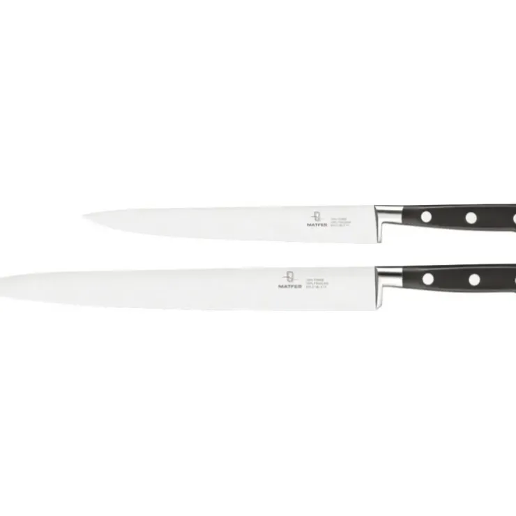 Cerf Dellier Tradition couteau tranchelard forgé monobloc inox 30 cm Hot
