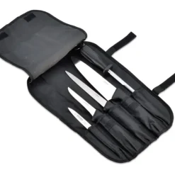 Cerf Dellier Trousse à couteaux 7 pièces en nylon noir Clearance